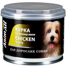 АнимАлл влажный корм для собак Курица в нежном желе 195г