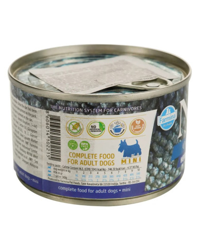 Вологий корм для собак малих порід Farmina N&D Grain Free OCEAN SALMON & COD ADULT MINI з лососем та тріскою, 140 г 02222