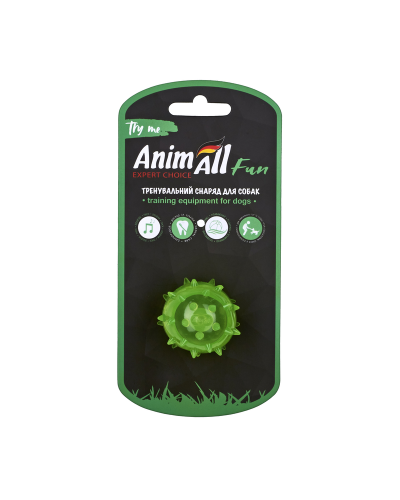 AnimAll Fun мяч шипованный с пищалкой 45 мм зеленый