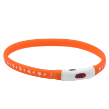 АнимАлл 0174 ошейник LED-М 55 см оранжевый (с подзарядкой USB)