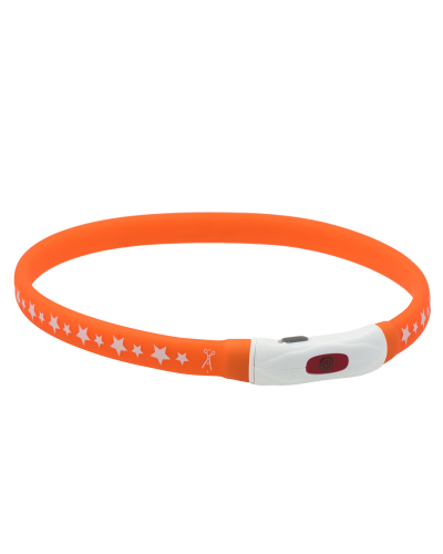АнимАлл 0174 ошейник LED-М 55 см оранжевый (с подзарядкой USB)