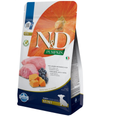 Сухий корм для цуценят малих порід Farmina N&D Grain Free PUMPKIN LAMB & BLUEBERRY PUPPY MINI 800 gr 33185