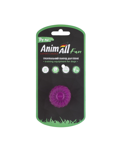 AnimAll Fun мяч волна с пищалкой 45 мм фиолетовый