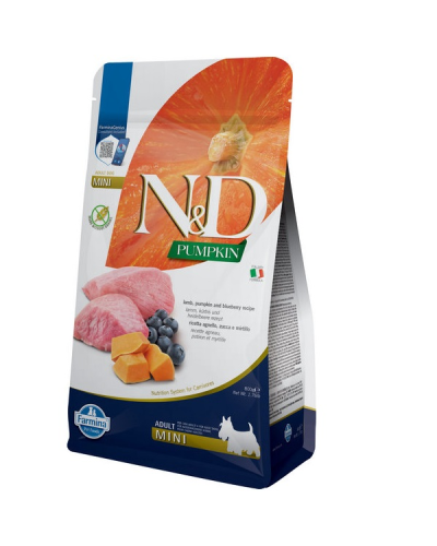 Сухой корм для собак  мелких пород Farmina N&D Grain PUMPKIN LAMB & BLUEBERRY ADULT MINI 800 gr 33208