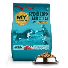 Мой чемпион. Полнорационный сухой корм для собак "Мясной микс", 10 кг