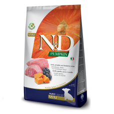 Сухий корм для цуценят малих порід Farmina N&D Grain Free PUMPKIN LAMB & BLUEBERRY PUPPY MINI 2,5 kg 33239