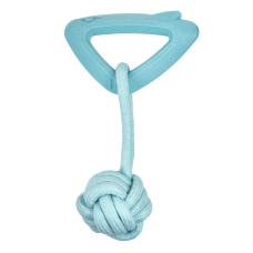 AGrizZzly Baby 0419 Іграшка Акула з канатом, м'ятна, (15,8х10,2х2,8 см)