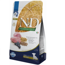Сухой корм для щенков мелких пород Farmina N&D Low Grain LAMB & BLUEBERRY PUPPY MINI 800 gr 33697