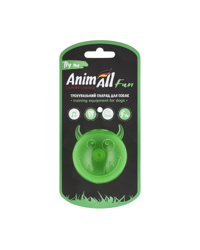 AnimAll Fun мяч чертик с пищалкой 65 мм зеленый