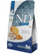 Фарміна дог сух N&D Grain Free OCEAN COD, PUMPKIN & ORANGE ADULT MINI з тріскою та апельсином 800 gr 36513