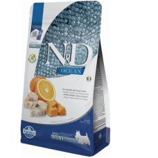 Сухой корм для собак Farmina N&D Grain Free OCEAN COD, PUMPKIN & ORANGE ADULT MINI с треской и апельсином 800 gr 36513