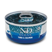 Вологий корм для котів Farmina N&D Grain Free OCEAN TUNA AND SALMON тунець, лосось, 70 г 02031