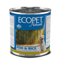 Вологий корм для дорослих собак Farmina ECOPET NATURAL DOG FISH & RICE з оселедцем, 300 г 06015