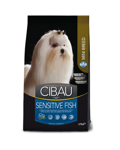 Сухой корм для собак мелких пород Farminа  CIBAU SENSITIVE ADULT MINI с чувствительным пищеварением с рыбой 2,5 кг 30962