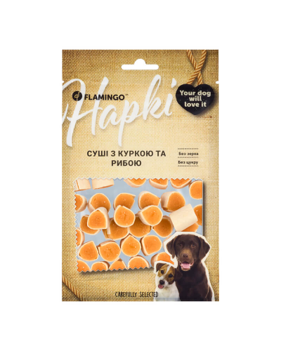 Flamingo Суши с курицей и рыбой для собак 75 GR