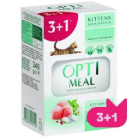 Набір 3+1 вологий корм для кошенят Optimeal, 340 г (курка)