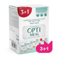 Набір 3+1 вологий корм для кішок Optimeal Adult, 340 г - асорти