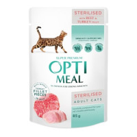 Набір 3+1 вологий корм для кішок Optimeal Multi Taste Sterilised 340 г