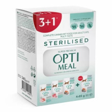 Набір 3+1 вологий корм для кішок Optimeal Multi Taste Sterilised 340 г