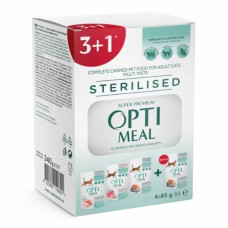 Набір 3+1 вологий корм для кішок Optimeal Multi Taste Sterilised 340 г
