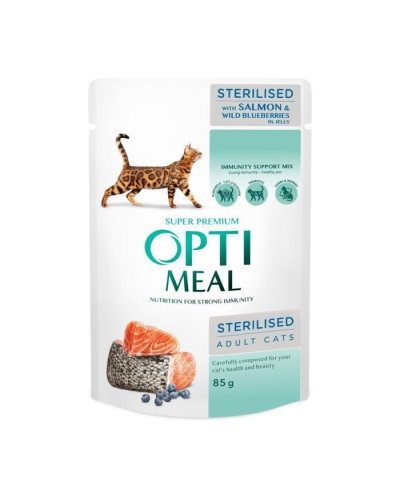 Набір 3+1 вологий корм для кішок Optimeal Multi Taste Sterilised 340 г