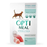 Набір 3+1 вологий корм для кішок Optimeal Multi Taste Sterilised 340 г