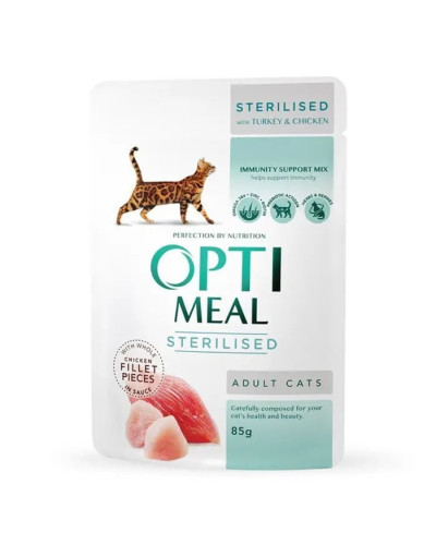 Набір 3+1 вологий корм для кішок Optimeal Multi Taste Sterilised 340 г
