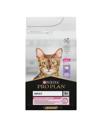 Сухий корм PRO PLAN Adult 1+ Delicate Digestion для дорослих котів з чутливою травною системою, з індичкою, 1,5 кг