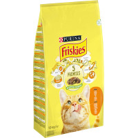 Сухий корм FRISKIES для дорослих котів, з куркою та овочами, 10 кг