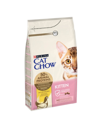 Сухой корм CAT CHOW Kitten для котят, с курицей, 1,5 кг