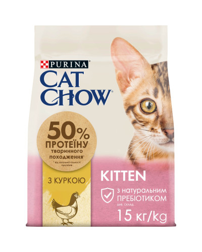 Сухий корм CAT CHOW Kitten для кошенят, з куркою, 15 кг