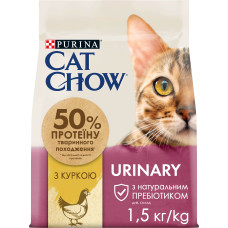 Сухий корм CAT CHOW Urinary для дорослих котів для підтримки здоров'я сечовивідної системи, з куркою, 1,5 кг