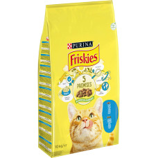 Сухий корм FRISKIES для дорослих котів, з лососем та овочами, 10 кг