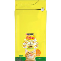 Сухий корм FRISKIES Indoor для дорослих котів що постійно перебувають у приміщенні, з куркою та індичкою, з овочами, 1,5 кг