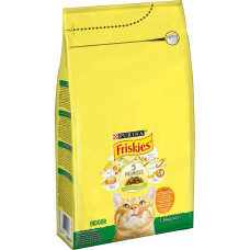 Сухий корм FRISKIES Indoor для дорослих котів що постійно перебувають у приміщенні, з куркою та індичкою, з овочами, 1,5 кг