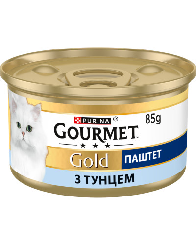 Влажный корм GOURMET Gold для взрослых кошек, паштет, с тунцем, 85 г