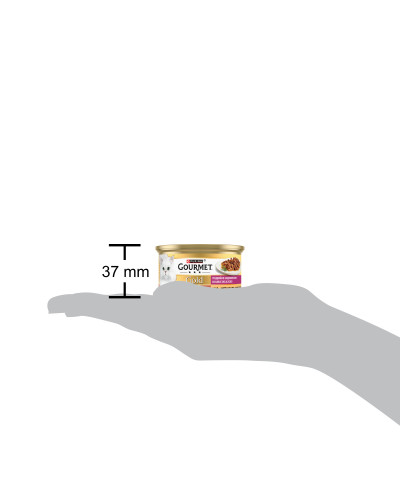 Вологий корм GOURMET Gold “Подвійне задоволення” для дорослих котів, шматочки у підливці, з качкою та індичкою, 85 г