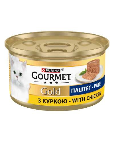 Влажный корм GOURMET Gold для взрослых кошек, паштет, с курицей, 85 г