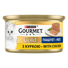 Влажный корм GOURMET Gold для взрослых кошек, паштет, с курицей, 85 г