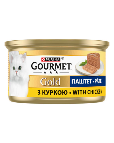 Влажный корм GOURMET Gold для взрослых кошек, паштет, с курицей, 85 г