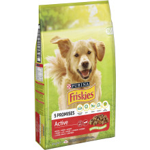 Сухой корм FRISKIES Active для взрослых собак с повышенной активностью, с говядиной, 10 кг