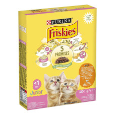 Сухий корм FRISKIES Junior для кошенят, з куркою, індичкою та овочами, 300 г