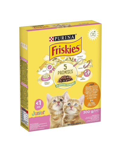 Сухой корм FRISKIES Junior для котят, с курицей, индейкой и овощами, 300 г