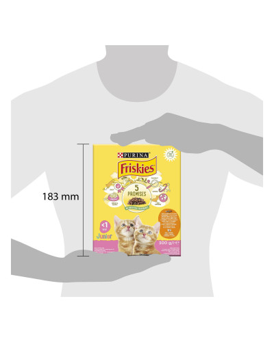 Сухой корм FRISKIES Junior для котят, с курицей, индейкой и овощами, 300 г