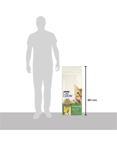 Сухий корм CAT CHOW Sterilised для дорослих стерилізованих котів, з куркою, 15 кг