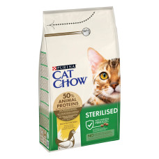 Сухий корм CAT CHOW Sterilised для дорослих стерилізованих котів, з куркою, 1,5 кг