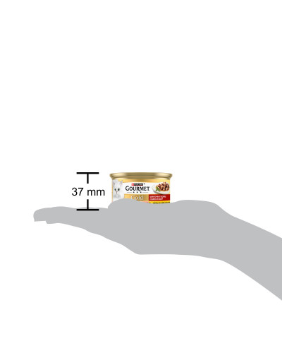 Вологий корм GOURMET Gold для дорослих котів, шматочки у підливці, з лососем та куркою, 85 г