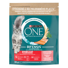 Сухий корм PURINA ONE Sterilcat для дорослих стерилізованих котів, комплекс Bifensis, з лососем, 800 г