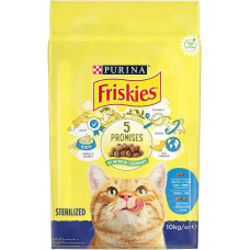 Сухий корм FRISKIES Sterilized для дорослих стерилізованих котів, з лососем, тунцем та овочами, 10 кг