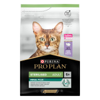 Сухий корм PRO PLAN Sterilised Adult 1+ Renal Plus для дорослих стерилізованих котів, з індичкою, 3 кг